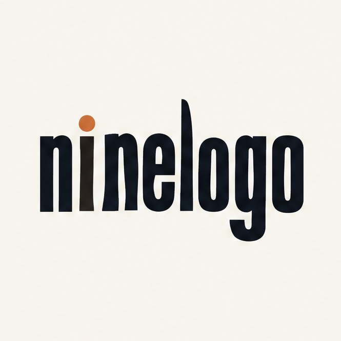 ninelogo. 产品名字，上面点了一颗橙色的点。