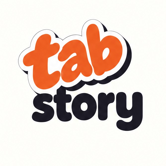 Tabstory. 名字拆成 tab 和 story，叠在一起。